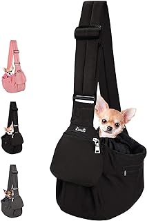 Lukovee Pet Sling Carrier, Dog Papoose Hand Free Puppy Cat Carry Bag with Bottom Supported Adjustable Padded Shoulder Stra Price In India