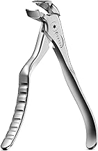 FERYES Ergonomic Non-Slip Long Handle Nail Clippers for Seniors, Unique Angled Head Curve Wide Jaw Opening Toenail Clipper with Catcher for Thick Toenails and Fingernails