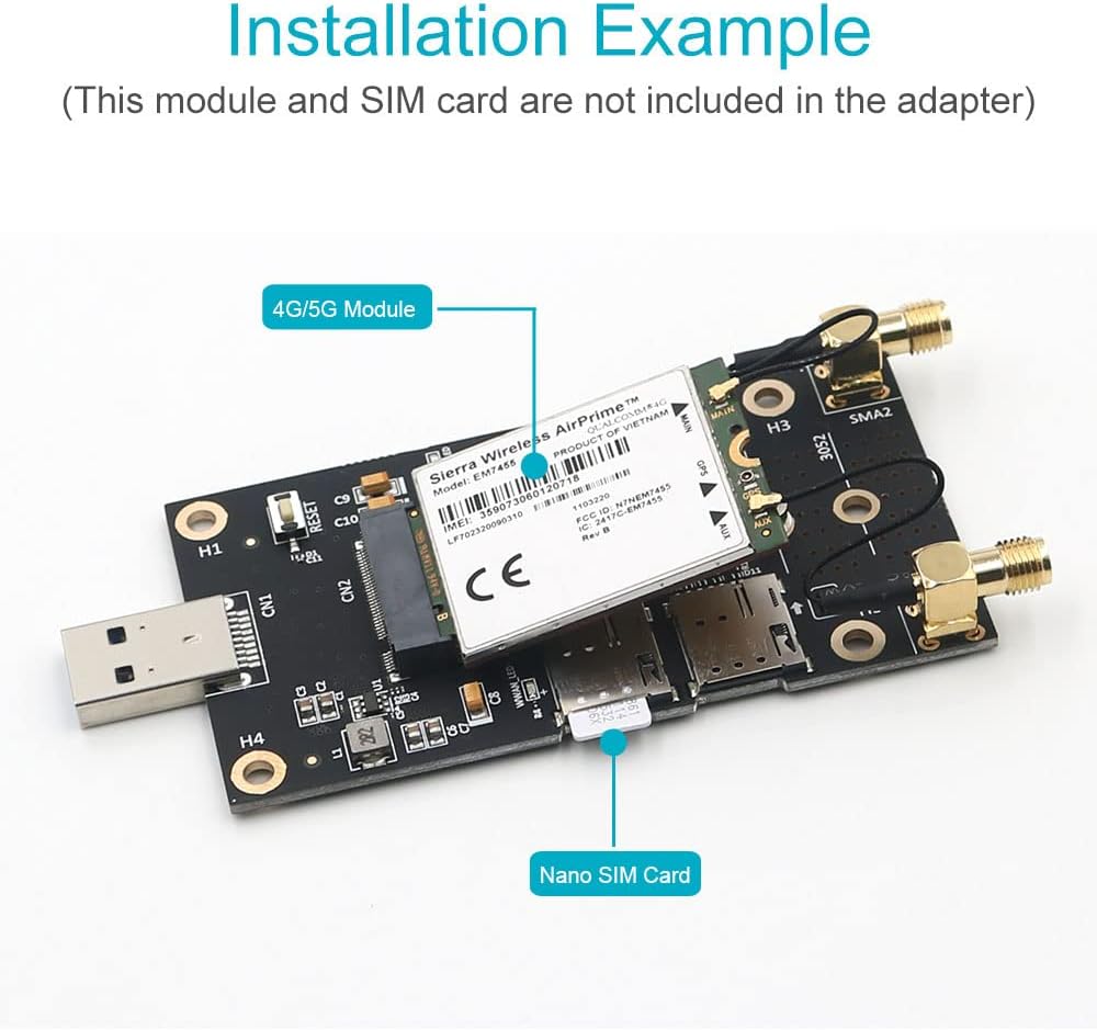 NGFF(M.2) to USB 3.0 Adapter with Dual Nano SIM Card Slot