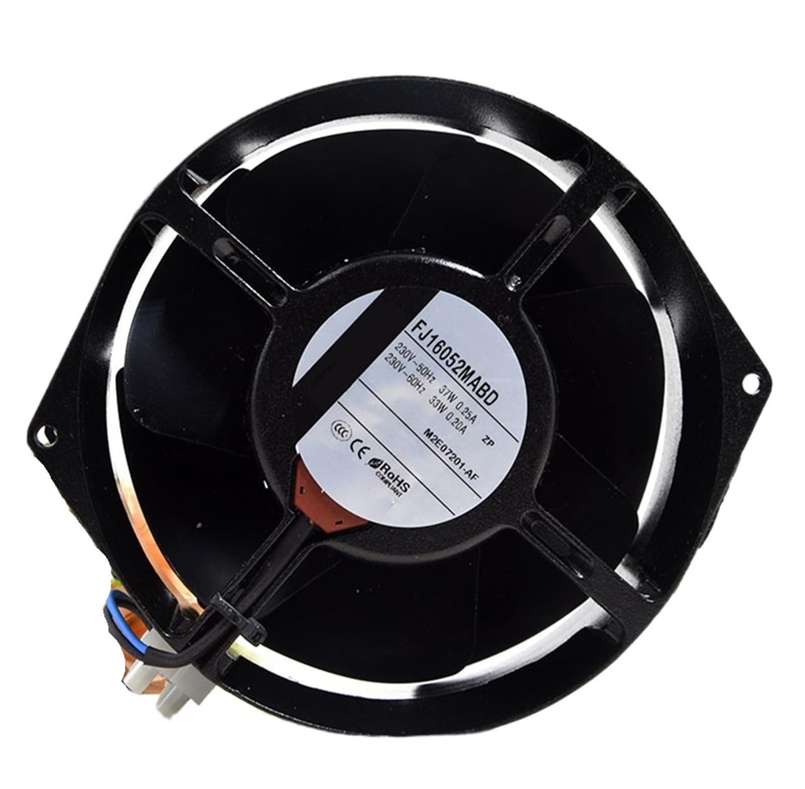 FSBNMNXPQ Cooling Fan FJ16052MABD M2E07201-AF AC 230V 0.20A/0.25A 33W/37W 50/60Hz 16cm 160 * 160 * 52mm 2-Wire