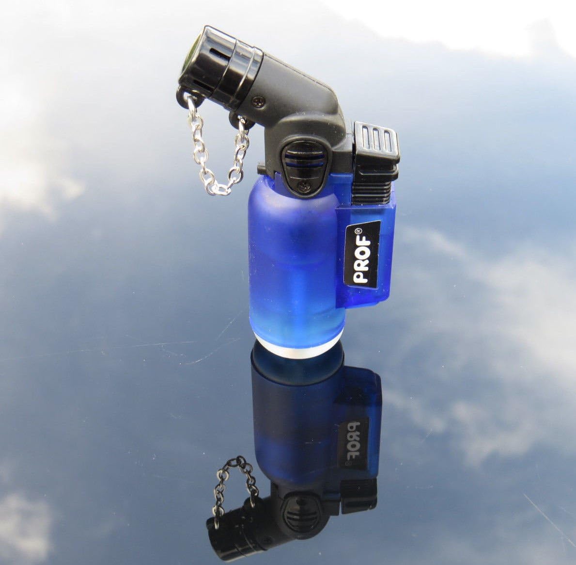 Angled Turbo Jet Flame Windproof Lighter Pick Colour Red Green Black Blue Orange+++ Free Post (Blue Angled)