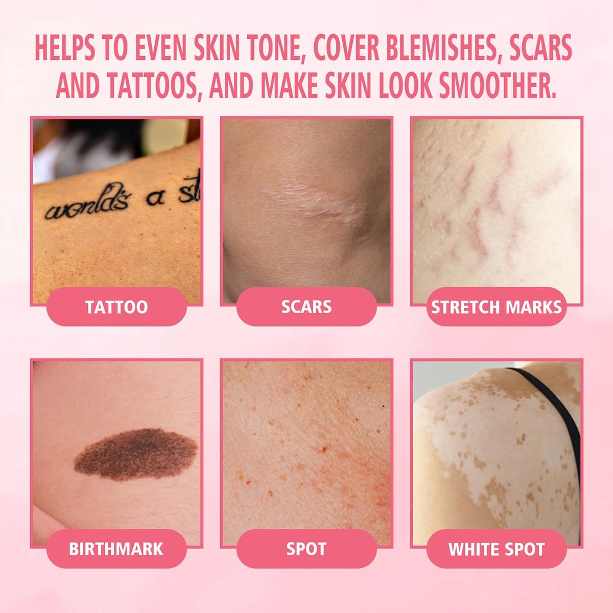 ボディ メイクアップ ションファンデーション 保湿 透明感 ウォータープルーフ タトゥー 肌のシミ シワ 毛穴カバー 目立たない 透明肌 ナチュラル 化粧 100ml