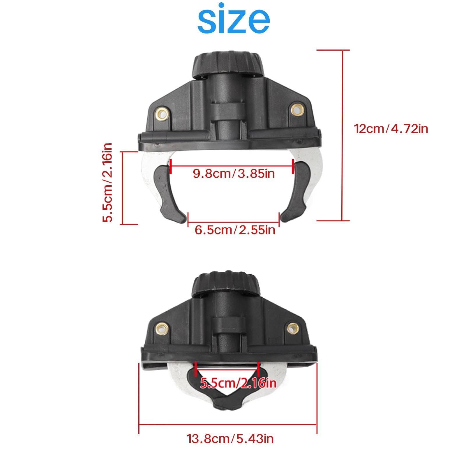 Abrazaderas de 4 Piezas para Cofres de Techo de Coche, Aptas para Rieles Ranurados, Ligeras, Accesorios de Instalación Rápida con Ajuste Universal Y 2