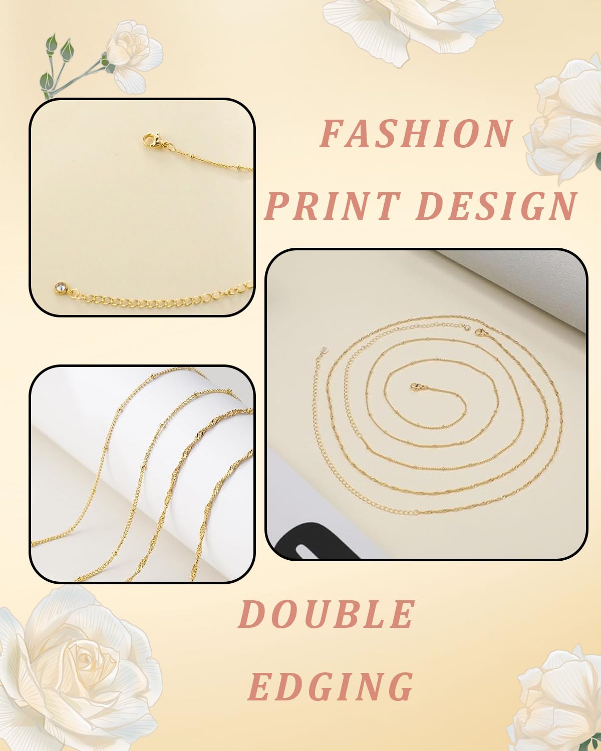 Catena Per La Vita Donna 2 Pezzi – Oro E Argento, Impermeabile, Regolabile Da 61 A 111,8 Cm