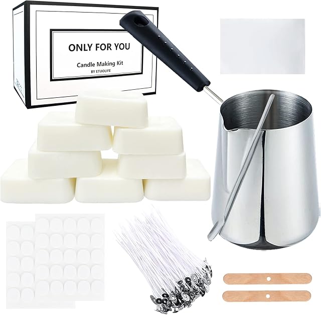 Candle Making Kit,Candle Making Supplies Include Soy Wax for Candle Making,Candle Wax Melting Pot,Magic Paper,Candle Wicks and More-Full Candle Making Kits for Adults Beginner,Make Your Own Candles