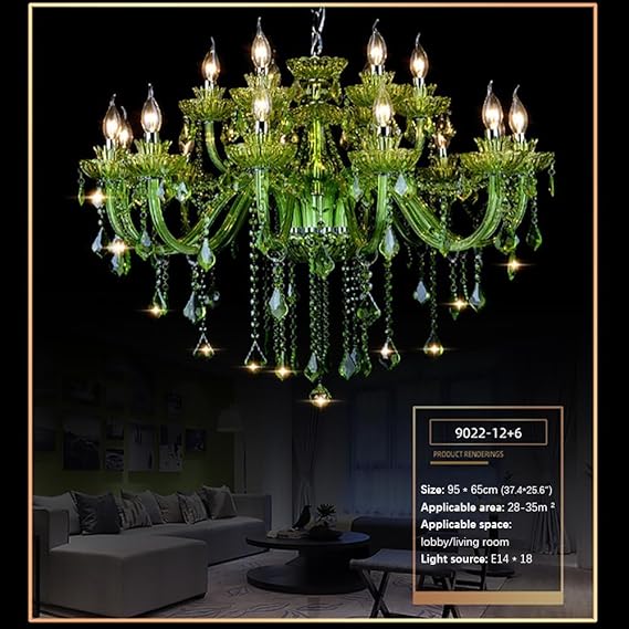 Generic Europese Crystal Hanglamp Kaars Lamp Luxe Woonkamer Restaurant Slaapkamer Villa Hotel KTV Bar Kroonluchter (C 15 lights) photo 3