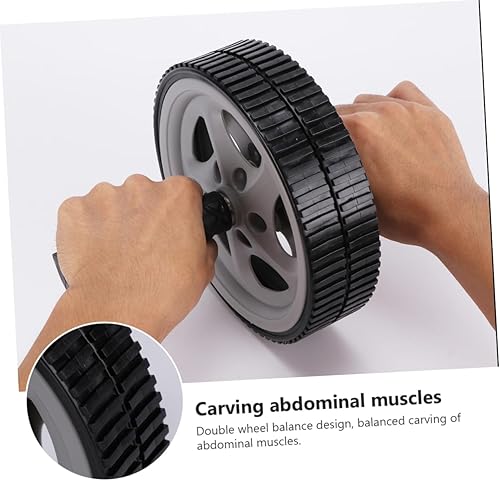 Miniatura 5 de Rueda abdominal de uso doméstico Rodillo de doble rueda para entrenamiento de fuerza de núcleo Seguro para principiantes Avanzado