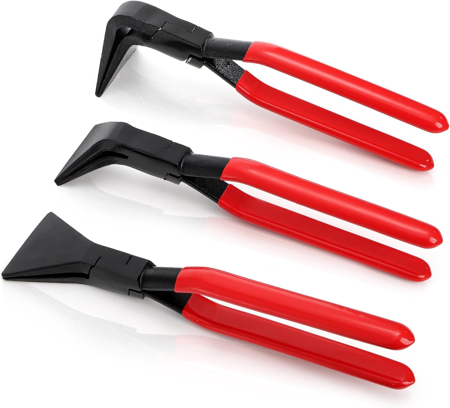 Covzoe 3 Pieces Hand Seamer Sheet Metal Tools, Metal Bending Pliers Set with Straight, 45°, 90° Jaws, Suitable for Roofers, Plumbers, Bending, Flattening