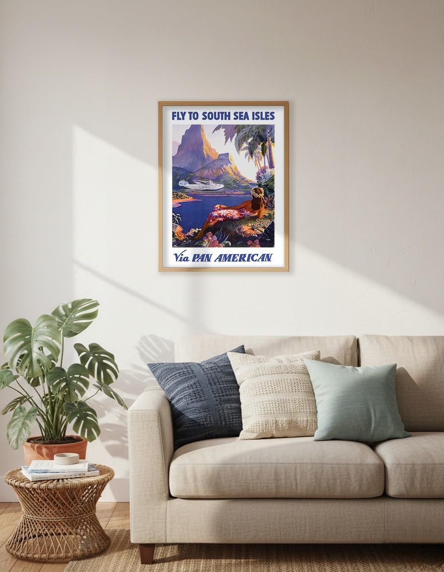 アメリカン50'sミッドセンチュリーハワイアントロピカル風景画 バンブーフレーム Marco Island Florida Palm Tree Digital Art by Flo Karp - Fine Art