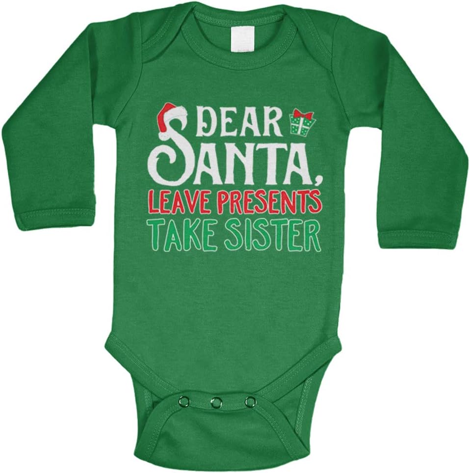 Tcombo Dear Santa, Leave Presents Take Sister Bodysuit