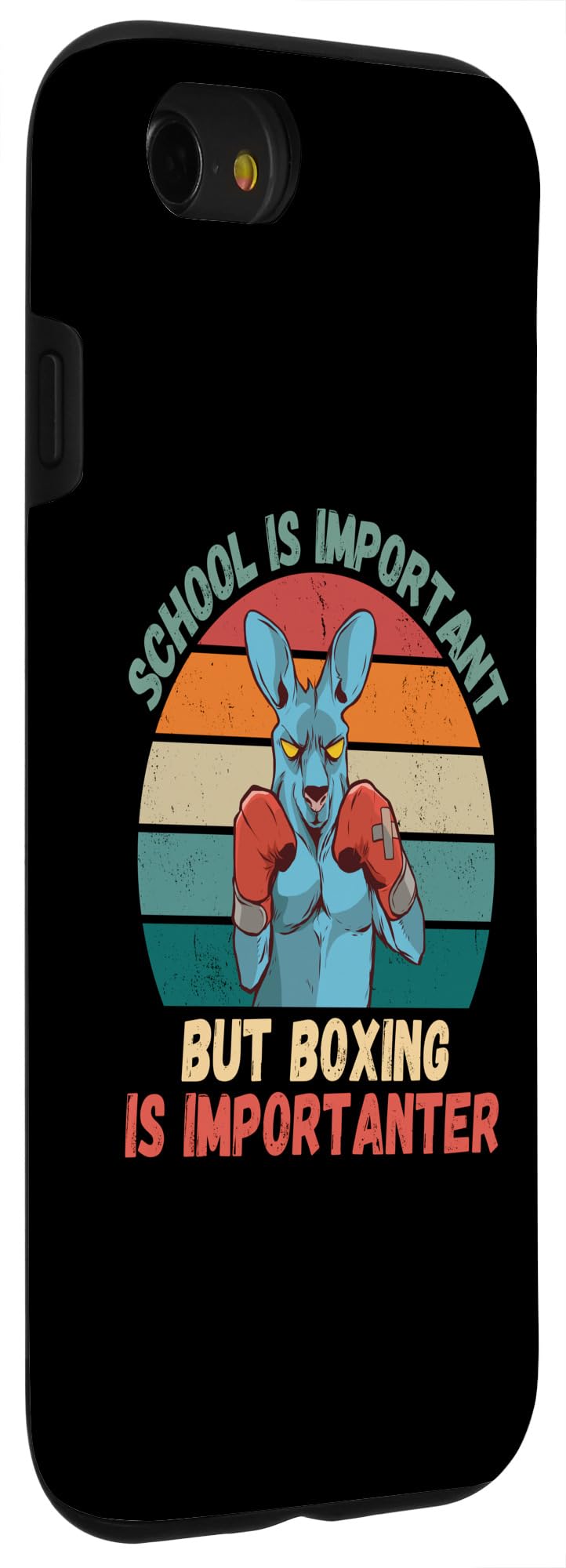 iPhone SE (2020) / 7 / 8 Retro Kangaroo School Is Important Boxing Is Importanter Case - Image 3