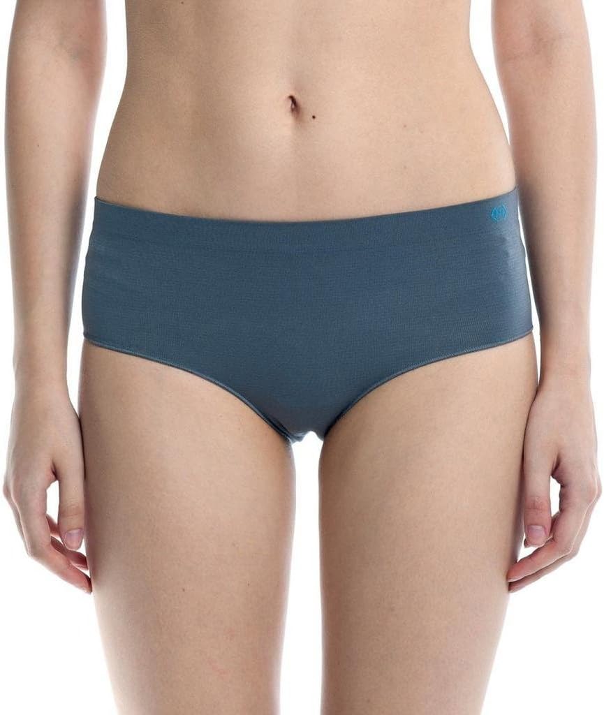 Miel Sisters Womens Essential Iris Seamless Microfiber Culotte Hipster Undies (M/L, Grey)