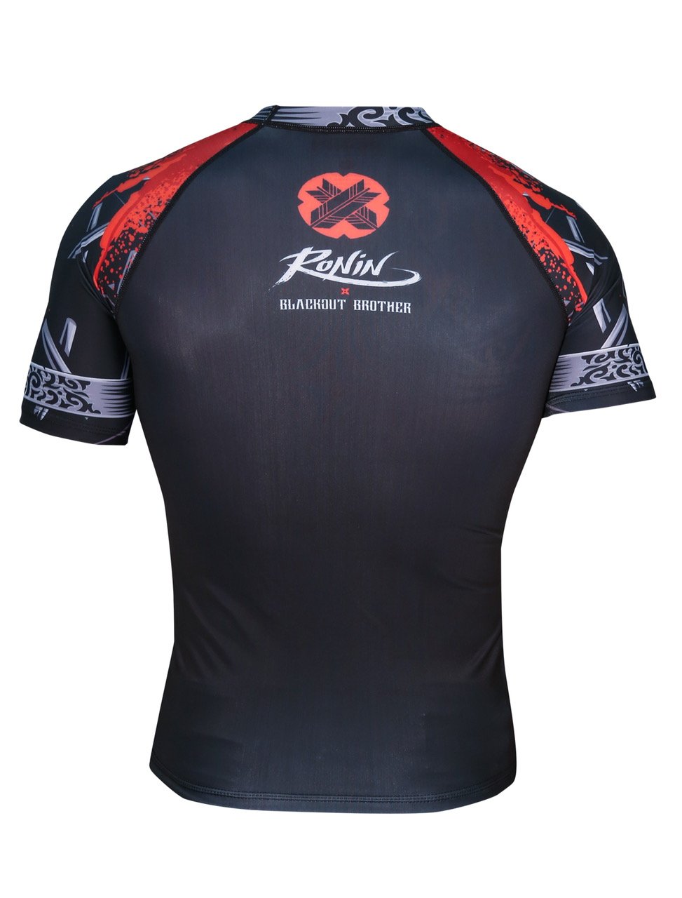 Ronin Samurai Blackout Ghost Base Layer Kompressionsshirt für BJJ MMA Grappling