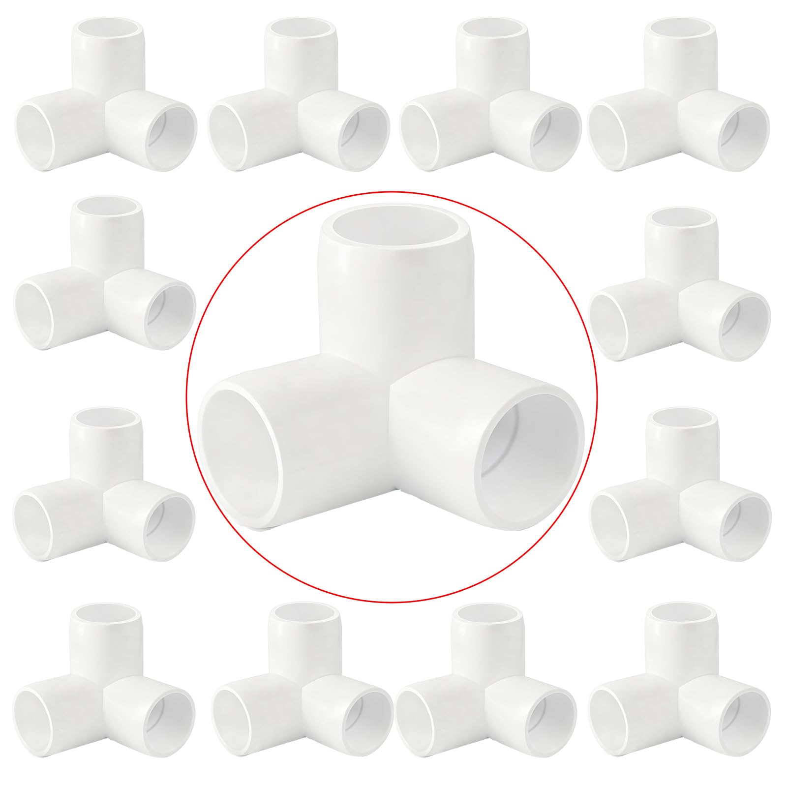 Raccord PVC 3 voies 19mm SCH40 lot de 13 pièces pour tubes en plastique blanc