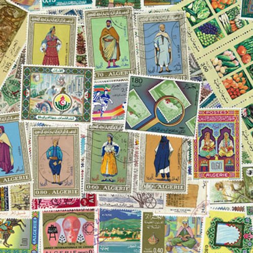 Collezione di francobolli Algeria obliterati, 50 francobolli diversi