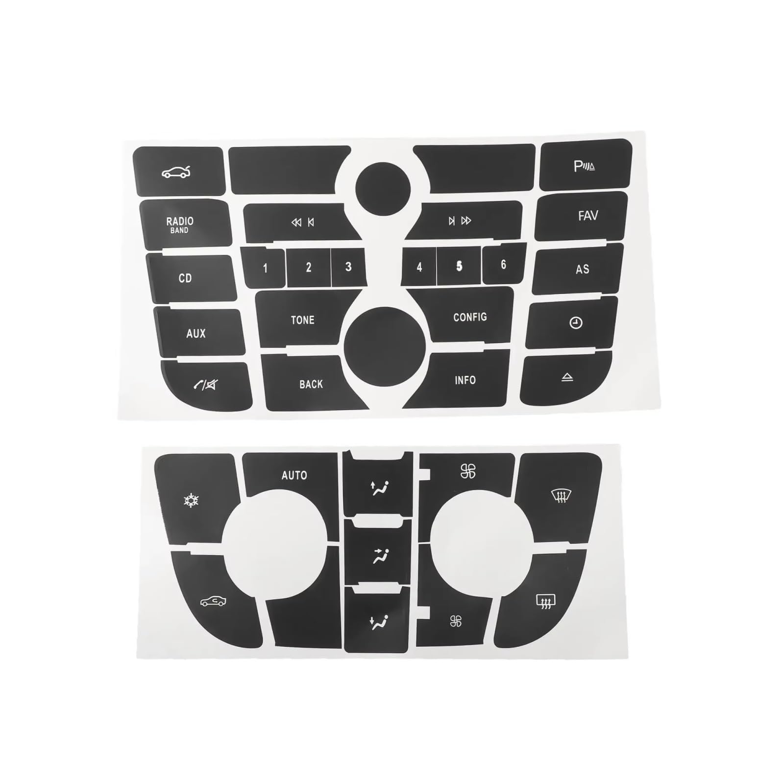Modification Interior Compatible with Vauxhall for Astra Car Interior Parts Car Dashboard CD Radio Audio Accessories Button Repair Sticker