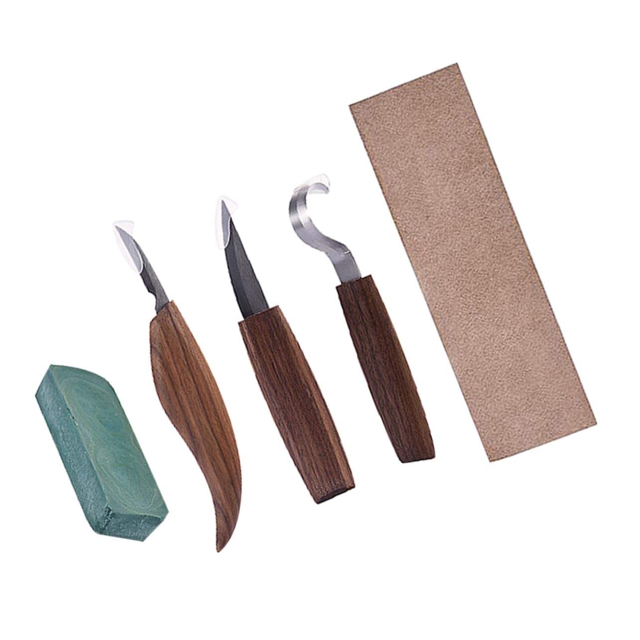 Kit Di Intaglio Per Legno Fai Da Te Manico in Legno Bulino e Strumenti Per Falegname Adatto Per Legni Teneri Come Tiglio Pino e Noce Americano Per Principianti e Lavori Artistici
