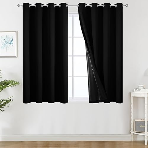 Miniatura 20 de Estelar Textiler Cortinas opacas 100% blancas para habitación, cortinas opacas con aislamiento térmico y bloqueo total de luz con ojales de 84