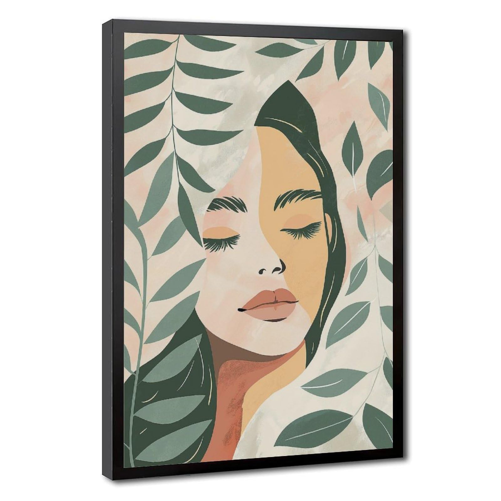 Bareronor Abstract Face Body Canvas Poster Bedroom Decor Landscape Office Room Decor Gift 20" L X 30" W
