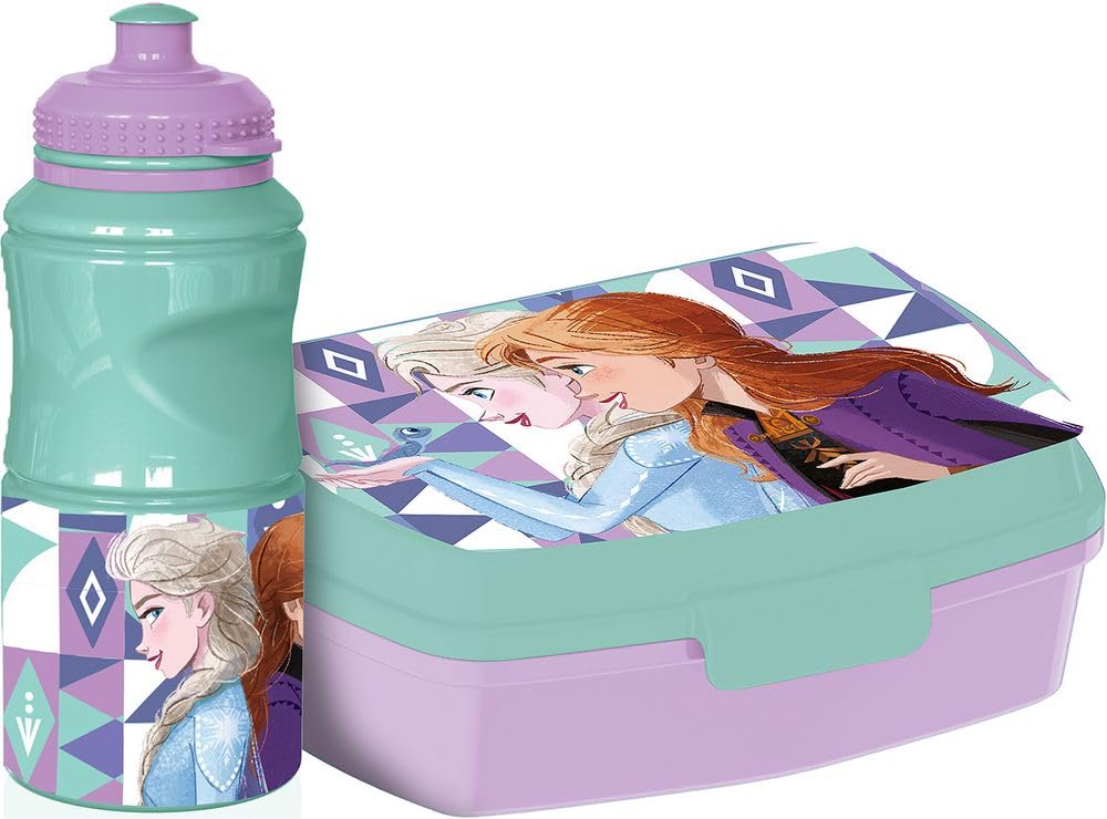 Set Bouteille et Boîte à Sandwich Frozen - Elsa et Anna