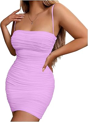 bodycon dress expensive Solid Ruched Mesh Bodycon Dress, Black / XS