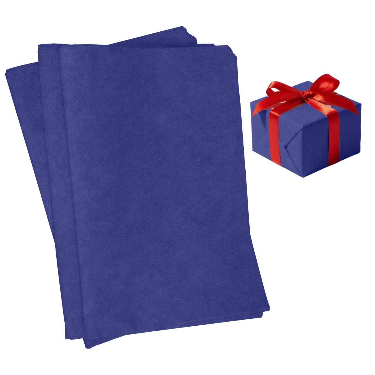 60 Sheets Blue Tissue Paper for Packaging, 35x50cm Gift Wrapping Paper, Blue Tissue Papers Sheets for DIY Crafts, Gift Packaging, Flower Art, Birthday Decoration, Valentines