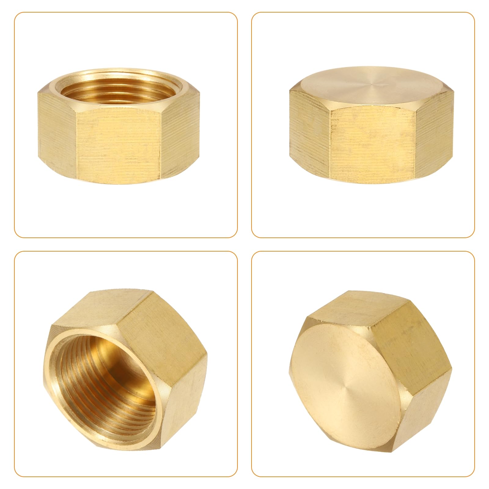 50 PCS 1/4-inch Brass Flare Caps For Plumbing And HVAC Quick Seal - View #5