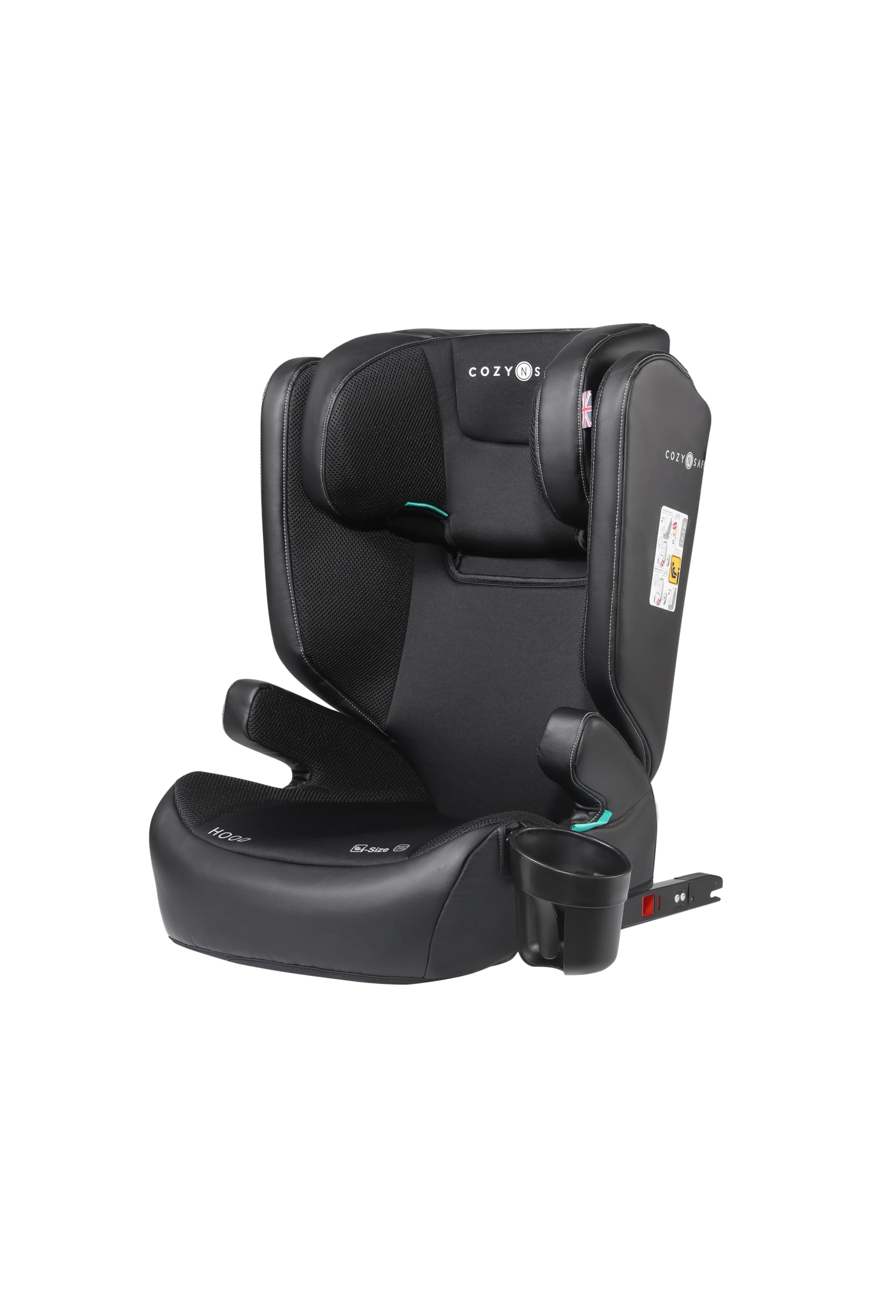 Cozy N Safe Hood i-Size High Back Booster Car Seat 100-150cm ISOFix (Slate)