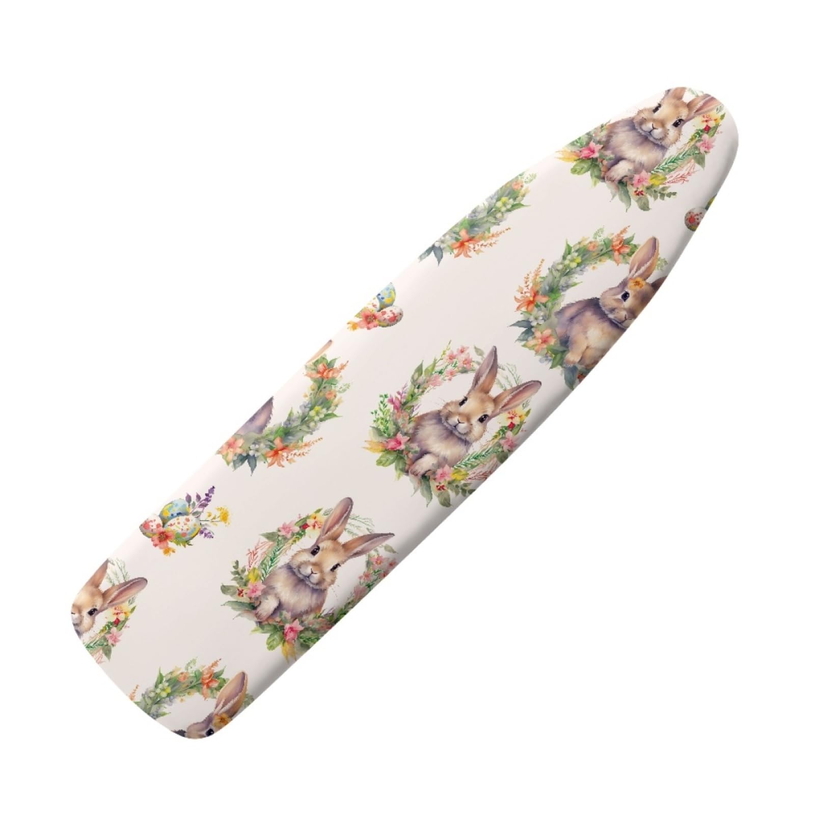 Ironing Board Covers 110 x 35cm Cute Rabbit Iron Board Covers and Pad Thick Resist Scorching and Staining Thick Easy Fit Iron Cover Adjustable Elastic Rope Ironing Boards Cover 110x35cm