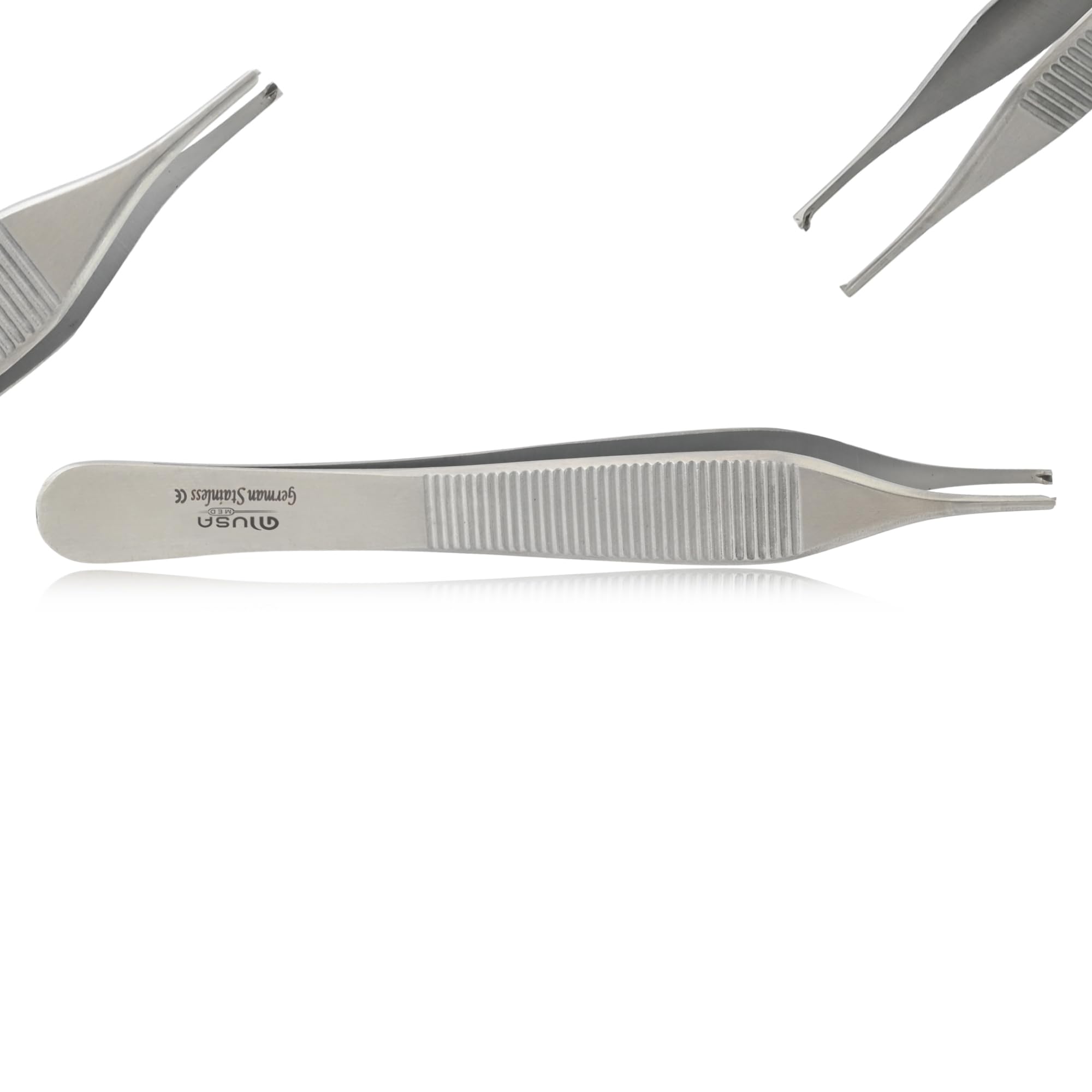 German Grade Stainless Steel Adson Tissue Forceps Toothed 1X2 4.75" Rat Tooth Adson Kocher Tweezer Configuration Straight Veterinary Instruments