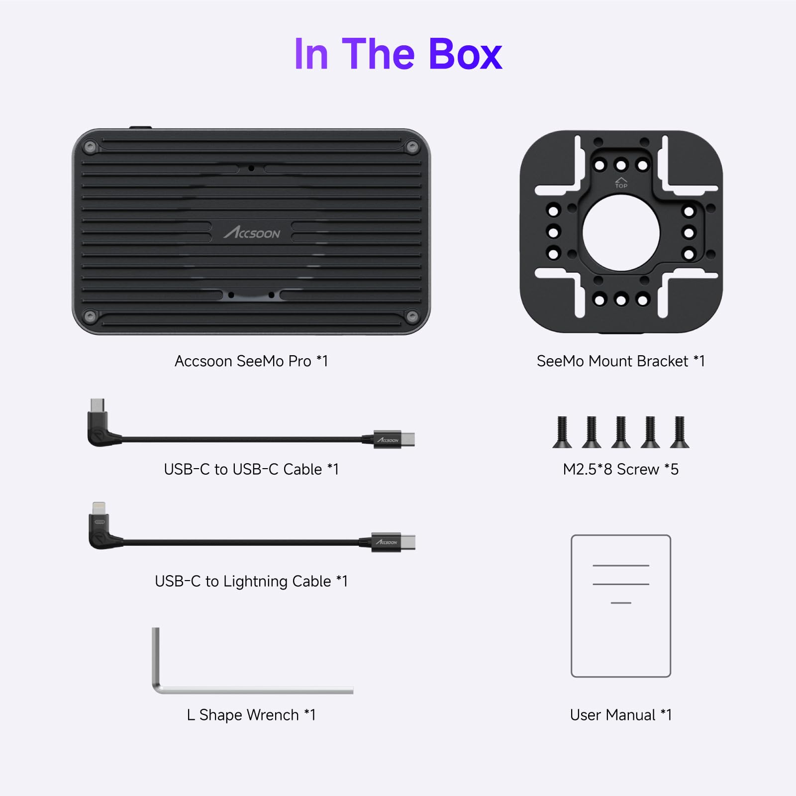 Accsoon SeeMo Pro - Adaptador de grabación de vídeo SDI y HDMI a USB-C para y iPad, Compatible con vídeo 1080P 60FPS y monitoreo en Tiempo Real, Streaming/grabación