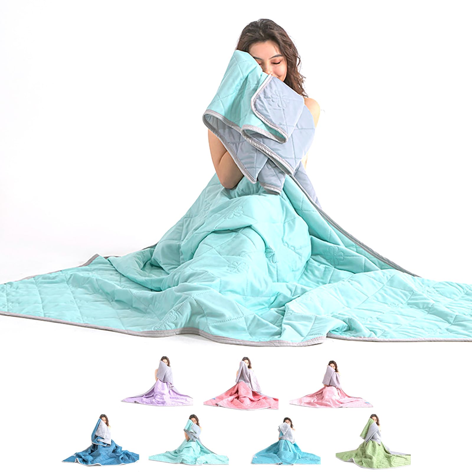 GXJIXf Cooling Throw Blanket, Lightweight Breathable to Keep Body Cool, Summer for Summer Sleeping (Light green,200 * 230CM)