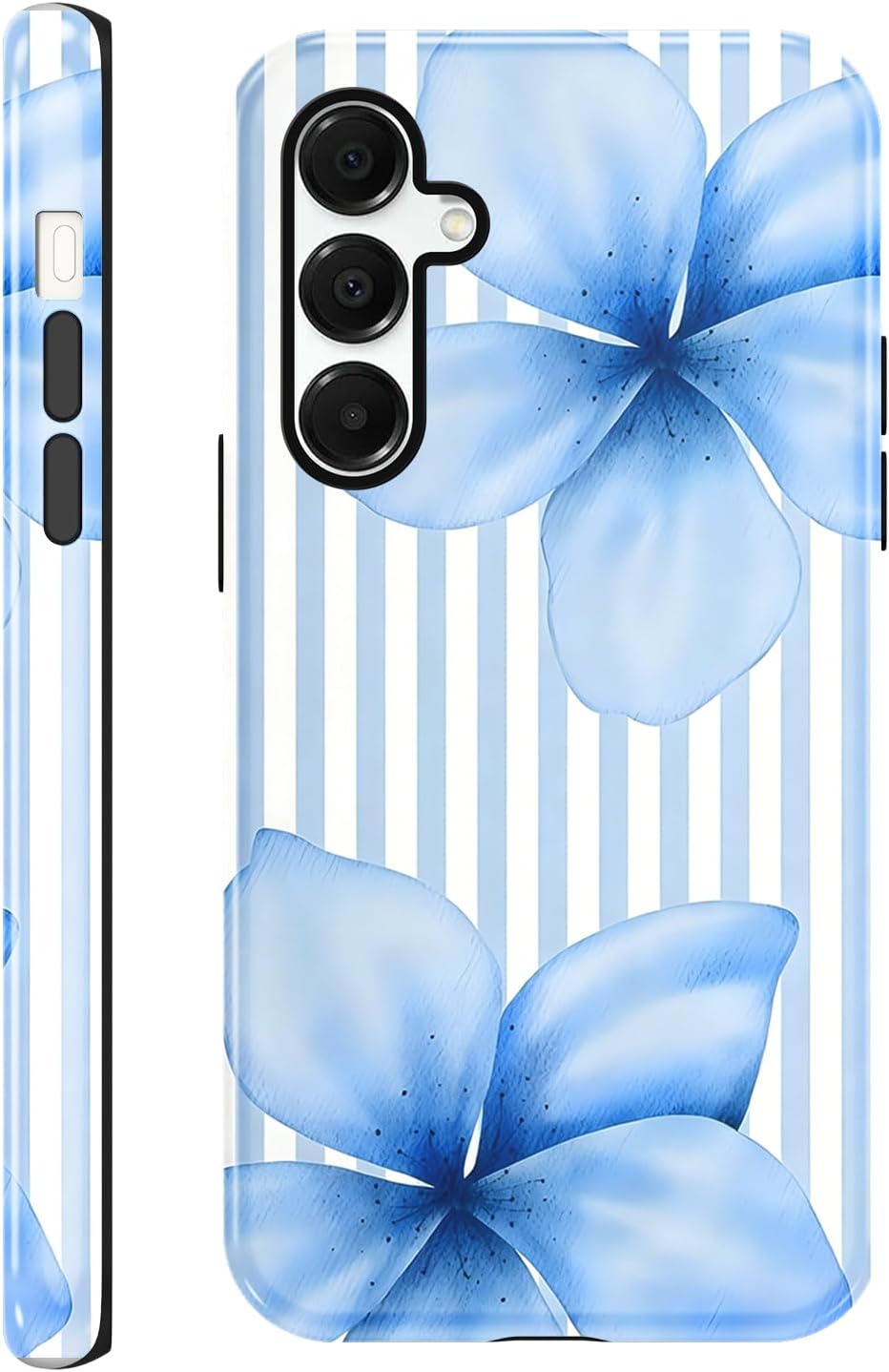 Phone Case for Samsung Galaxy A16 5G 6.7", Striped Floral Pattern Cute Aesthetic Print Stripes Flower Design for Women Men, Shockproof Anti-Scratch Slim Lightweight Cover for Samsung A16 5G