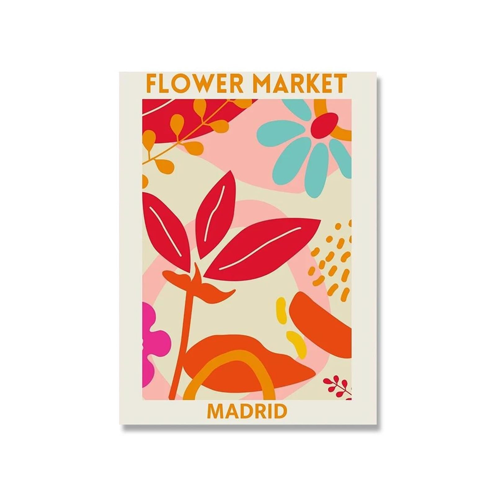 Toile Marché aux fleurs Mykonos Ibiza 20x30cm remplace vos murs vides par de l'art lumineux