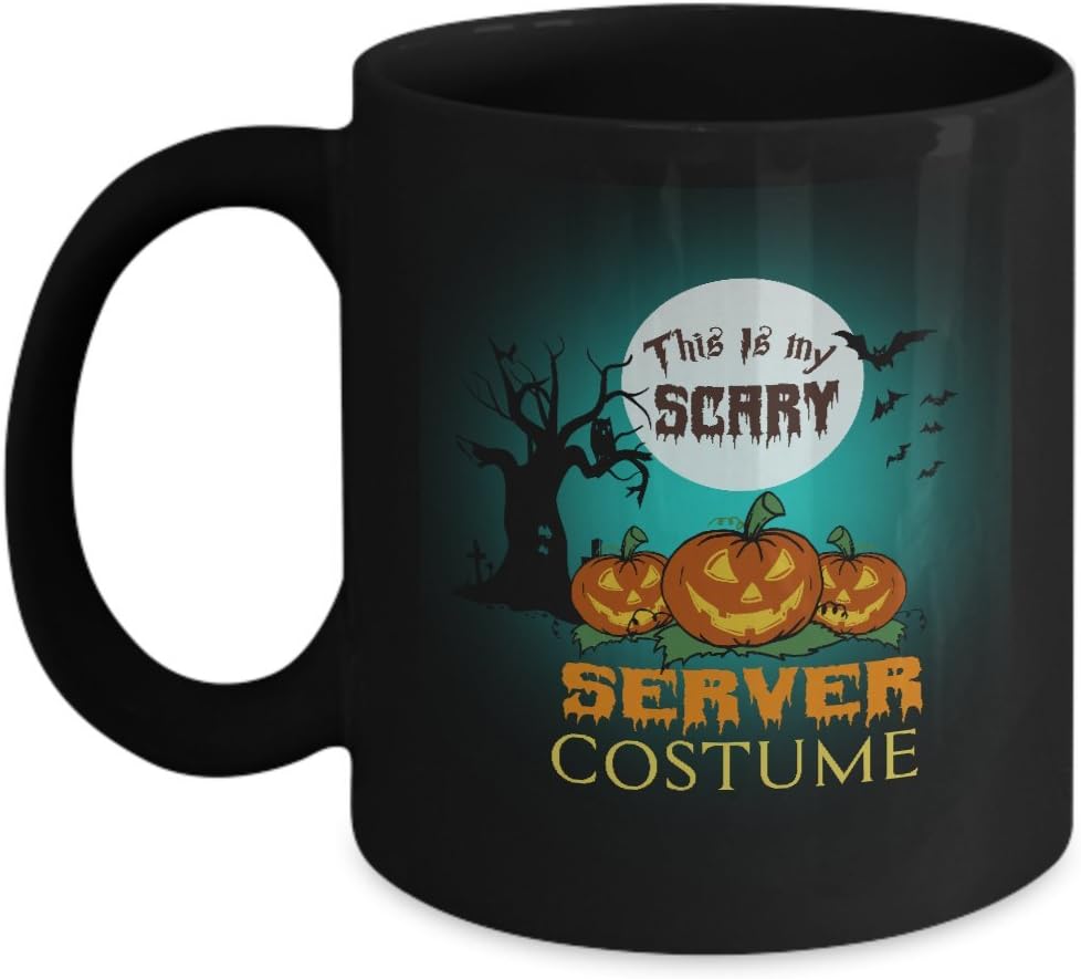 Server Costume Black Coffee Mug 11oz HalloweenThis Is My