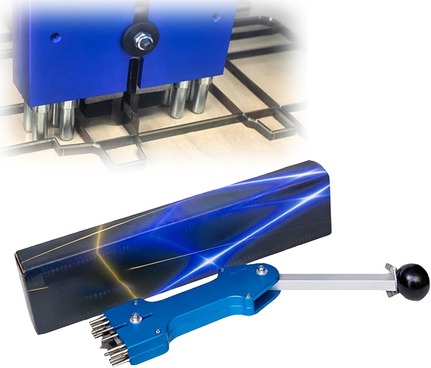 Adjustable Die-Cutting Tool Remover & Blade Clamping Pliers with 8 Optimized Jaws, for Die-Cutting Repair, Blade Replacement & Carton Packaging Industry, Blue