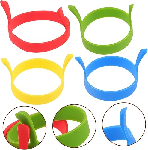 Miniatura 9 de FUNOMOCYA 8 moldes para panqueques para niños, anillos de tortilla, para hacer sándwiches de huevo, moldes de anillo de plantilla circular para