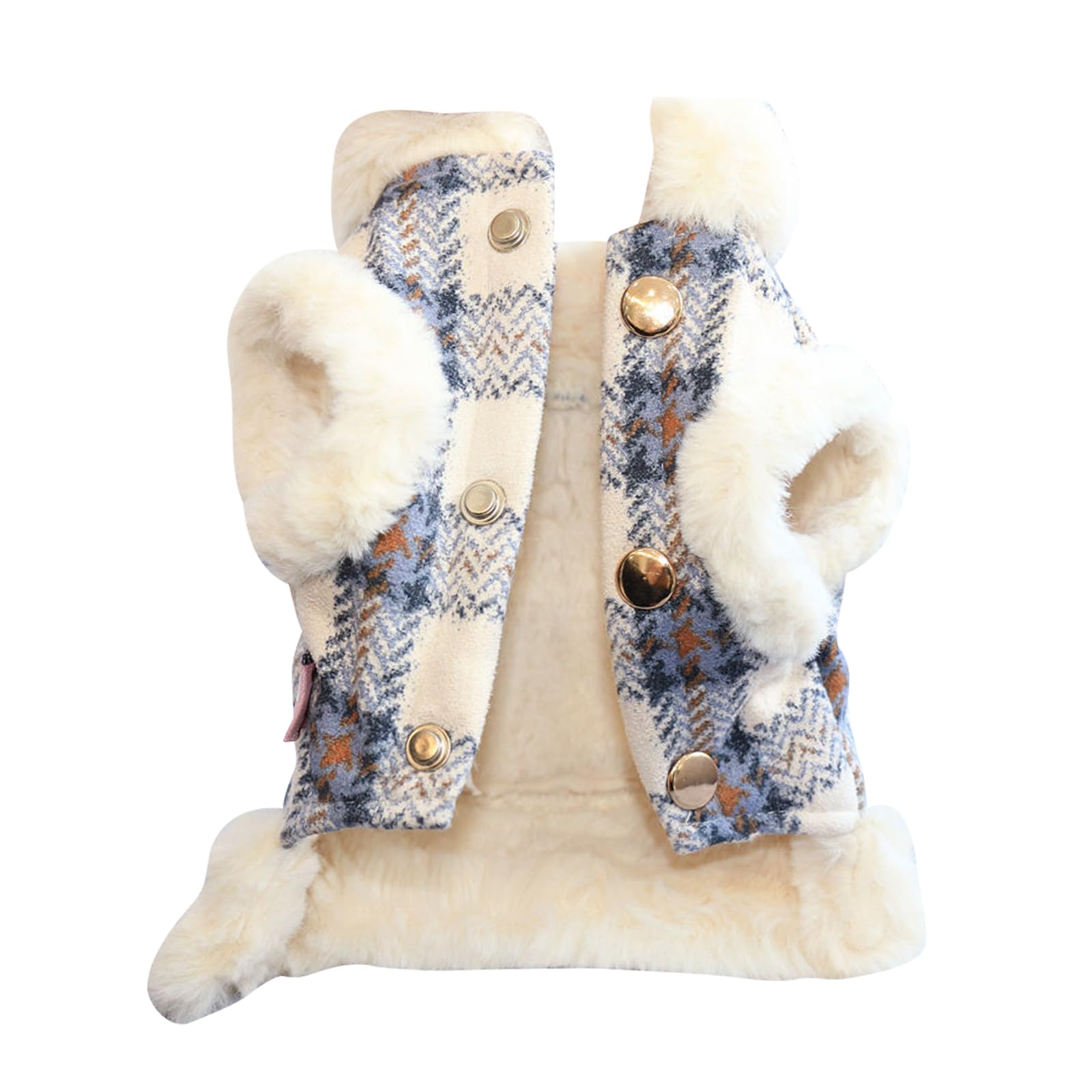 CutitiUU Warm Dog Coat,Winter Fleece Coat for Small Dogs,Jacket for Small Dog Body Warmers Chihuahua Cloth,Comfortable Breathable Puppy Clothing,Padded and Thickened Falcon Teddy Cat Puppy Vests (L)