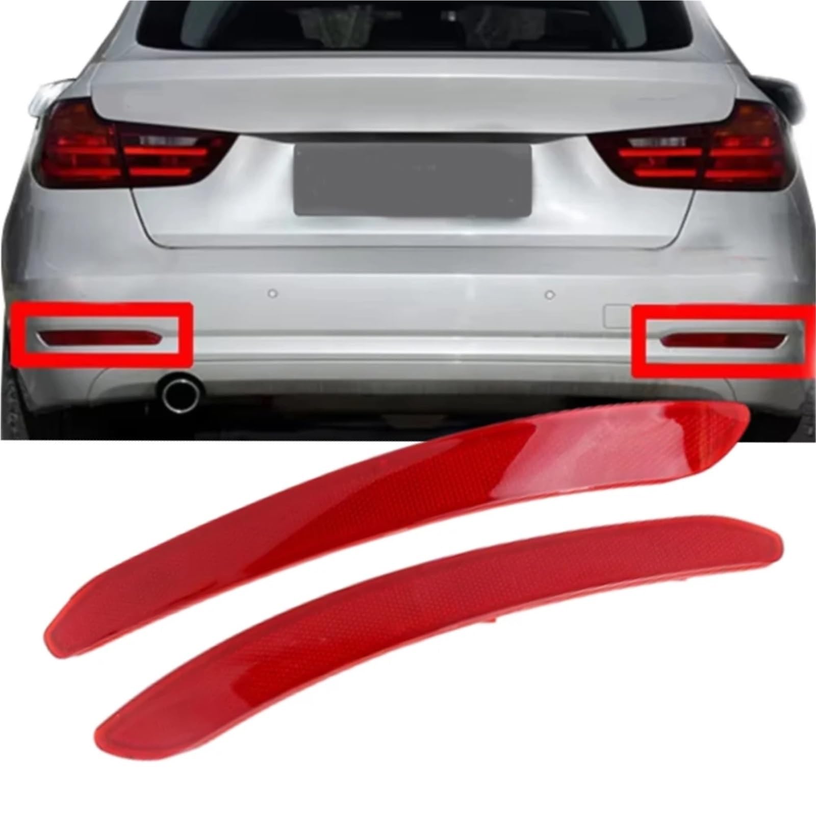 Reflector Trasero Compatible Con Para F34 Para Gran Para Turismo 328i 2014-2016 Kit Luz Advertencia Señal Giro Reflector Parachoques Trasero Coche Lámpara Parada
