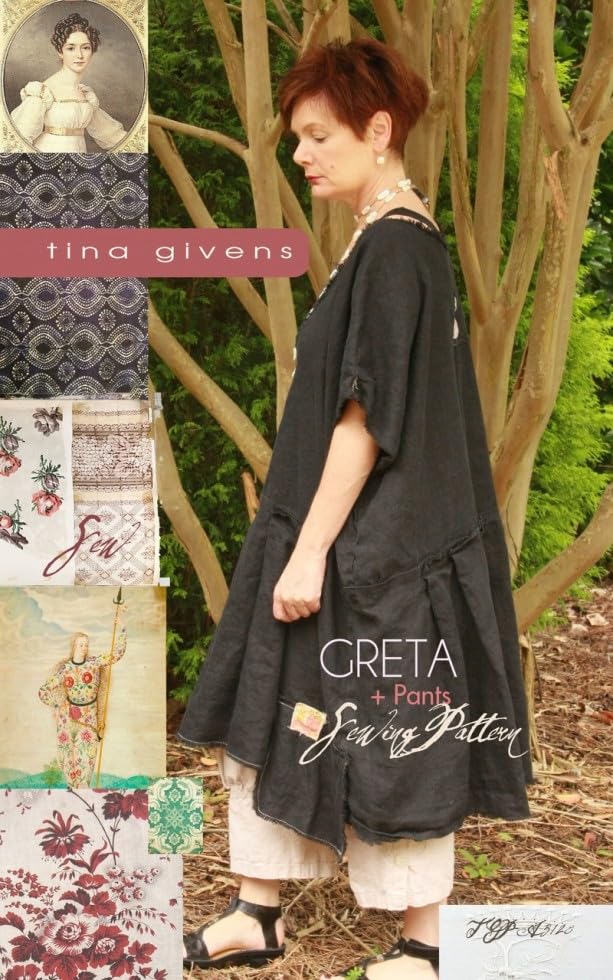 Sew Tina Givens Sewing Pattern Greta Dress & Pants Dresses, Trousers XS-2XL