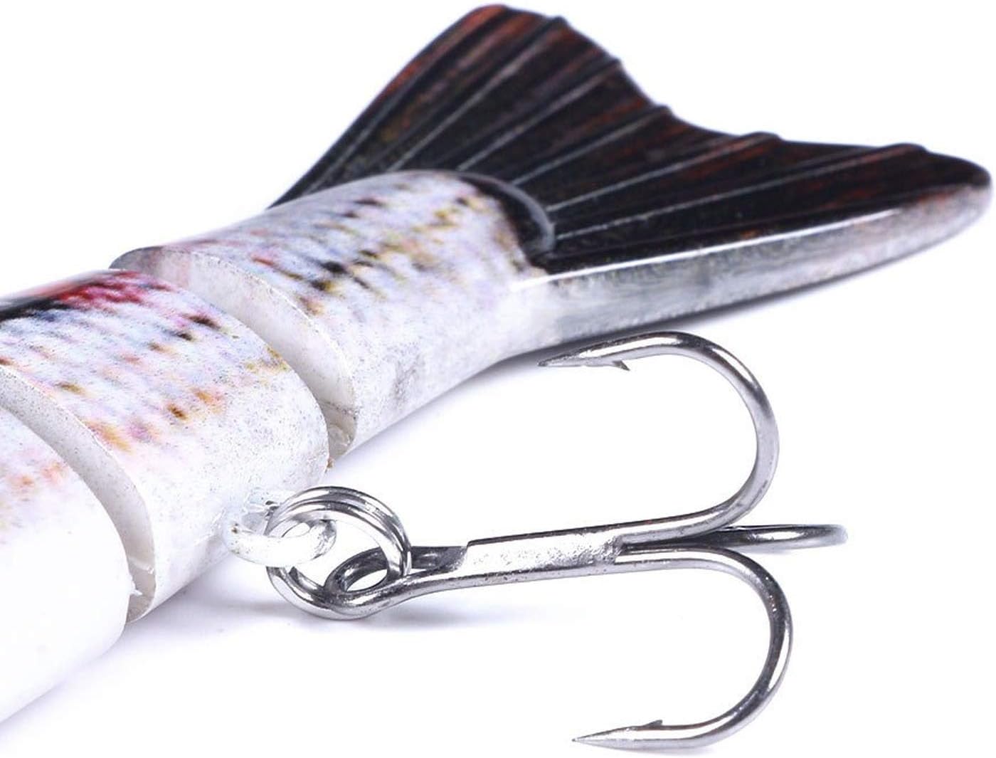 5 PCS Bionic Swimming Fishing Lure Multi Jointed - 5" Swimbaits Slow Sinking Lures - Suitable for All Kinds of Fish Freshwater Saltwater - Fishing Lures Kit for Bass Trout