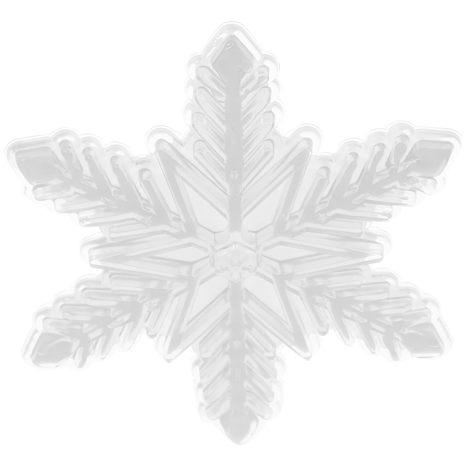 Sewroro Snowboard Anti Rutsch Aufkleber 3D Schneeflocke Weiß Kunststoff