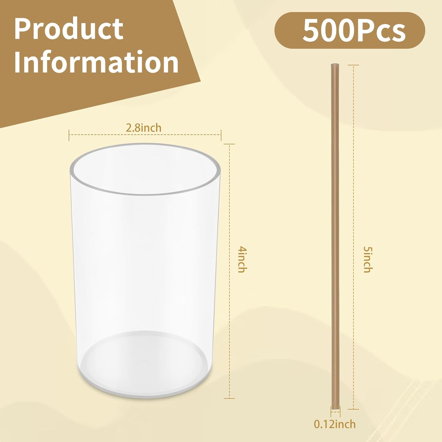 500 Pcs Gold Coffee Stirrers Holder Set Metallic Gold Coffee Stir Sticks Acrylic Stir Stick Holder Cocktail Straws Bar Straws Drink Stirrers for Coffee Bar Decor Juice Party Halloween Supplies - Image 2