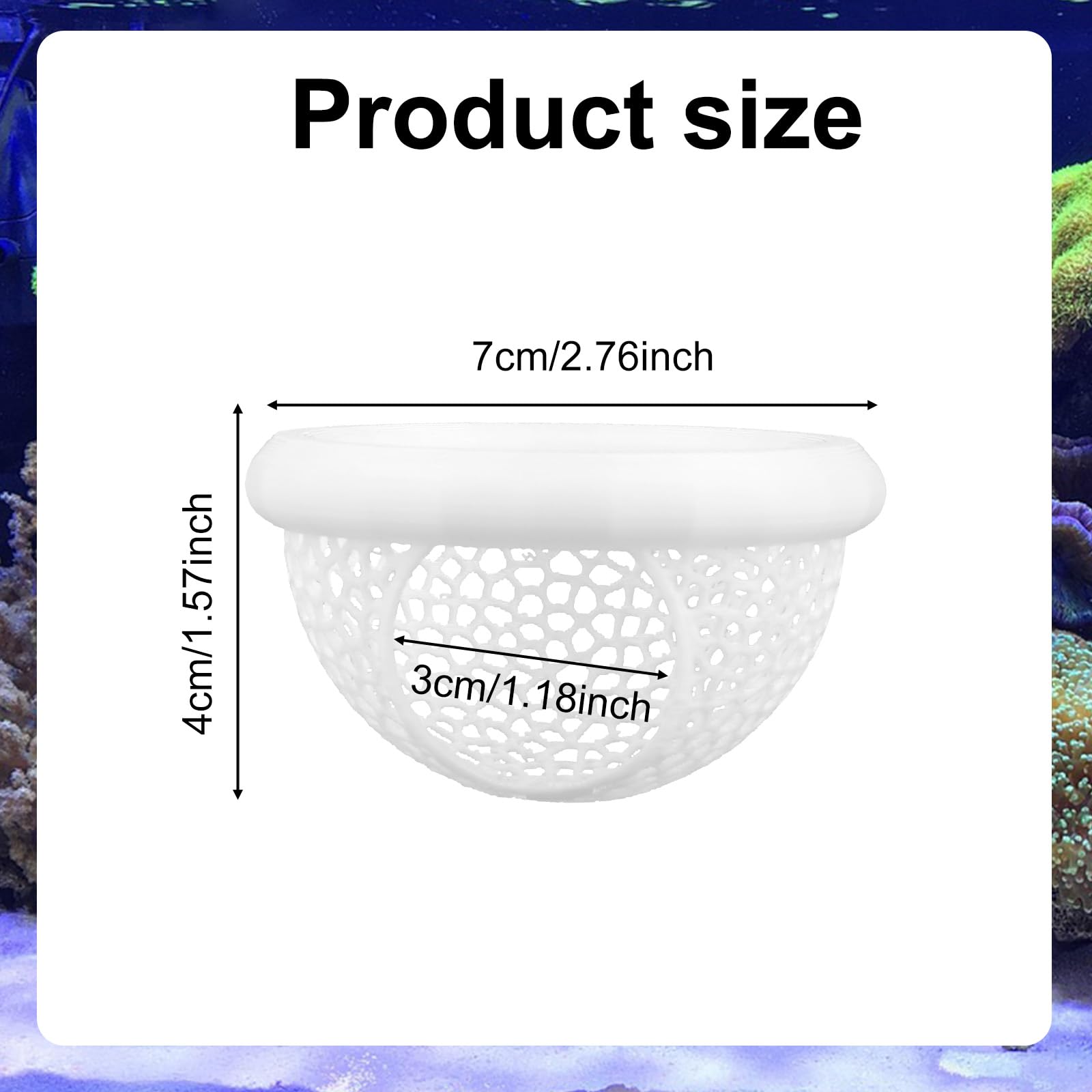 lasuroa Floating Betta Hide, 2.76x1.57 Inch Floating Betta Shrimp Cave Fish Tank Hide Hideout Spots Aquarium Hammock Decor for Fish Safe Resting Ornaments Decoration Accessories (White) - Image 2