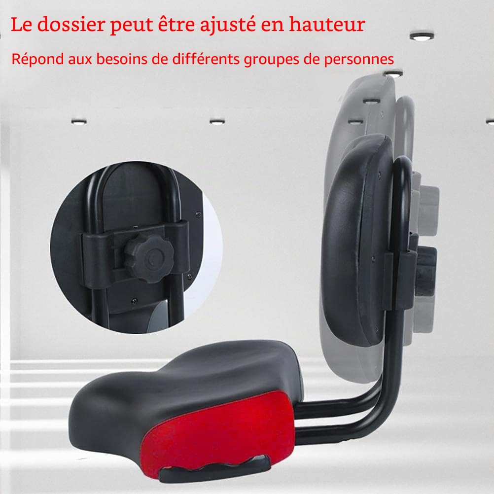 Siège de vélo pour vélo d'appartement, large selle de vélo, grande selle de vélo, siège de vélo confortable, de rechange, coussin de vélo rembourré en mousse à mémoire de forme