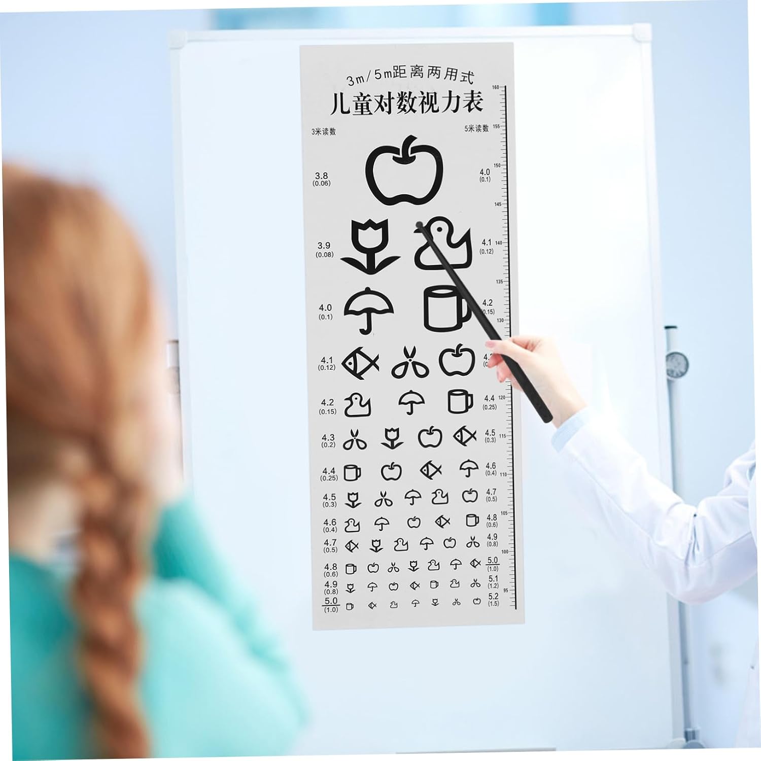 1set Standard Eye Test Chart for Boys and Girls Fun Visual Examination Chart for Schools and Home Use for Testing Cartoon Design and Printing