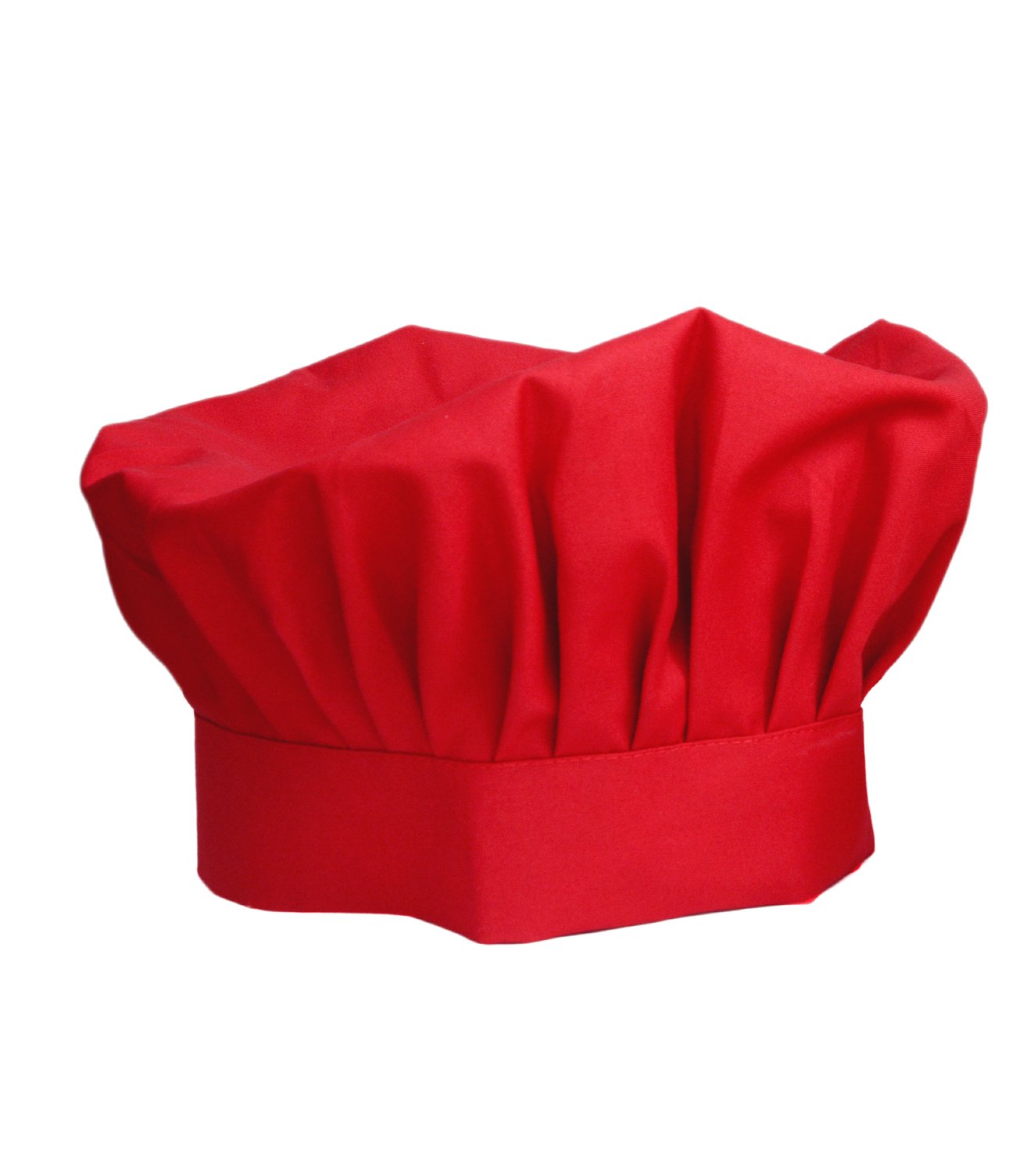 Switchon Men's and Women's Solid Fabric Chef's Cap Cum Hat for Home and Hotel (Red, 20.47 L X 15.8 w inch)