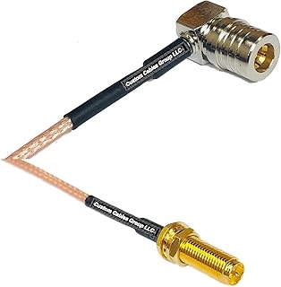 1 feet RG316 QMA Male Angle to RP-SMA Female Long RF Pigtail Coaxial Cable