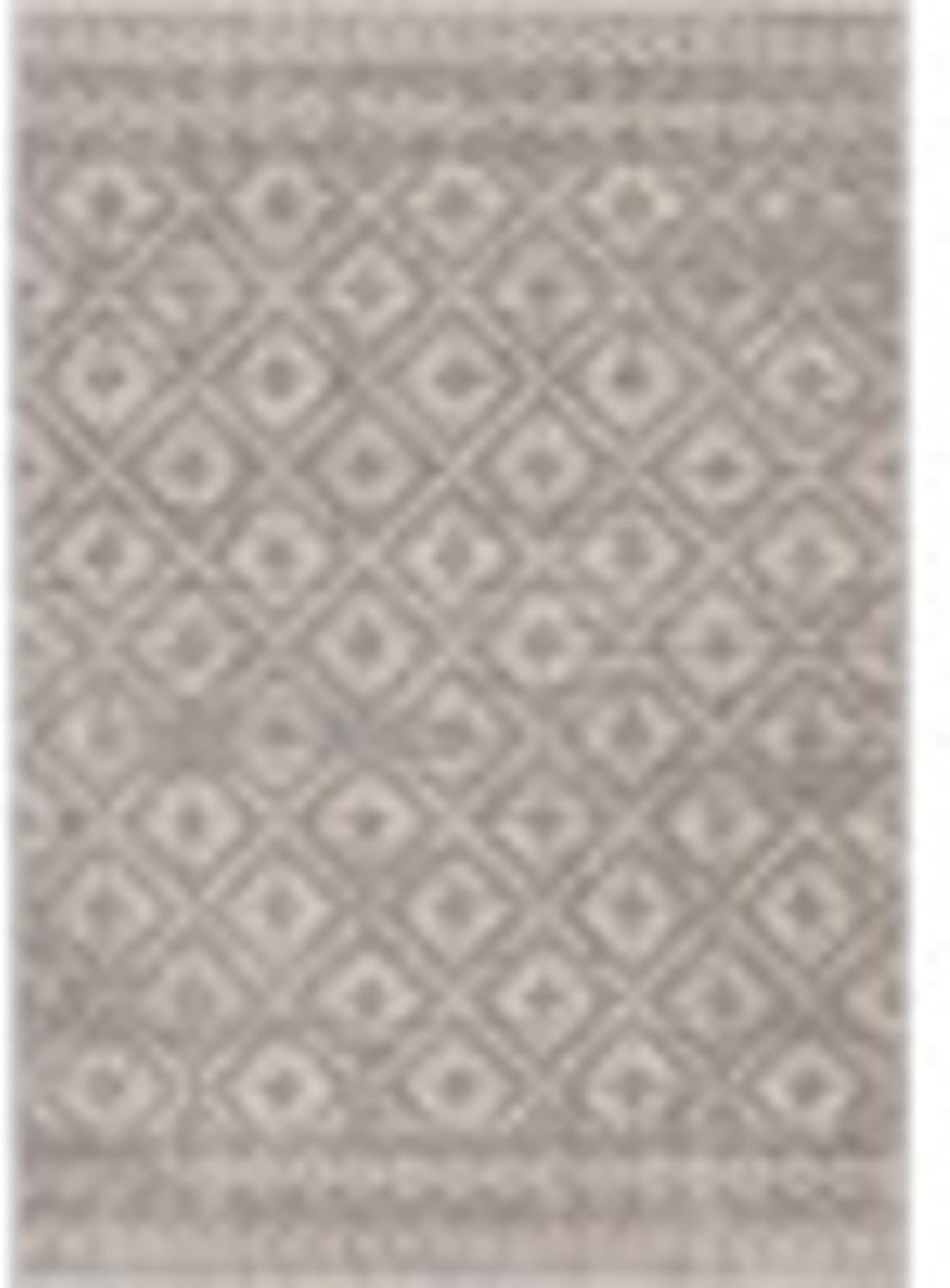 Livabliss Candis Area Rug 5'3" x 7'3", 5 ft (3 in) x 7 ft (3 in), Medium Gray