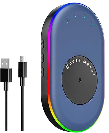 Ultra Slim Mouse Mover with Adjustable Interval Timer, Undetectable & Noiseless Jiggler Simulates Realistic Movement, Driver-Free Shaker for Keeping The PC Active and Secure.